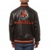 Куртка на кнопках Cincinnati Bengals JH Design Leather - Black