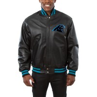 Кожаная куртка Carolina Panthers JH Design - Black