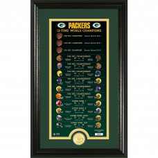 Green Bay Packers Highland Mint 13-Time World Champions 12 x 20 Legacy Bronze Coin Photo Mint