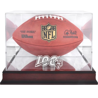 Chicago Bears Fanatics Authentic NFL 100 Logo Mahogany Football Display Case with Mirror Back