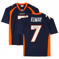 Игровая джерси Autographed Denver Broncos John Elway Fanatics Authentic Mitchell & Ness Navy Replica with HOF 04 Inscription