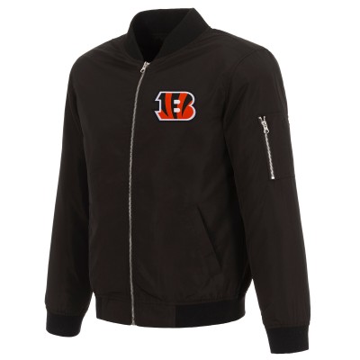 Бомбер на молнии Cincinnati Bengals NFL Pro Line by JH Design Lightweight - Black