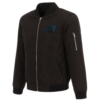 Куртка Carolina Panthers NFL Pro Line by JH Design Black Full-Zip Bomber Lightweight