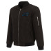 Куртка Carolina Panthers NFL Pro Line by JH Design Black Full-Zip Bomber Lightweight Куртка Carolina Panthers NFL Pro Line by JH Design Black Full-Zip Bomber Lightweight