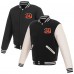 Двусторонняя куртка Cincinnati Bengals NFL Pro Line by Reversible Fleece Full-Snap - Black/White