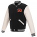 Двусторонняя куртка Cincinnati Bengals NFL Pro Line by Reversible Fleece Full-Snap - Black/White