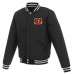 Двусторонняя куртка Cincinnati Bengals NFL Pro Line by Reversible Fleece Full-Snap - Black/White