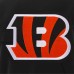 Двусторонняя куртка Cincinnati Bengals NFL Pro Line by Reversible Fleece Full-Snap - Black/White