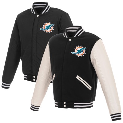 Куртка флисовая двусторонняя Miami Dolphins NFL - Black/White