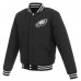 Двусторонняя куртка Philadelphia Eagles NFL Pro Line by Reversible Fleece Full-Snap - Black/White