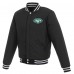 Двусторонняя куртка New York Jets NFL Pro Line by Reversible Fleece Full-Snap - Black/White