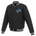 Двусторонняя куртка Detroit Lions NFL Pro Line by Reversible Fleece Full-Snap - Black/White