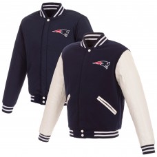 Куртка флисовая двусторонняя New England Patriots NFL - Navy/White