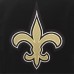 Бомбер New Orleans Saints JH Design Reversible Fleece with Faux Leather Sleeves - Black/White