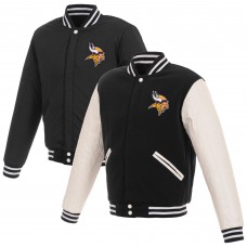 Двусторонняя куртка Minnesota Vikings NFL Pro Line by Reversible Fleece Full-Snap - Black/White