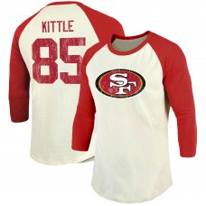 Футболка с рукавом 3/4 George Kittle San Francisco 49ers Vintage - Cream/Scarlet