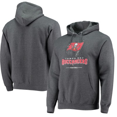 Толстовка Tampa Bay Buccaneers Logo Team Lockup Fitted - Heather Charcoal