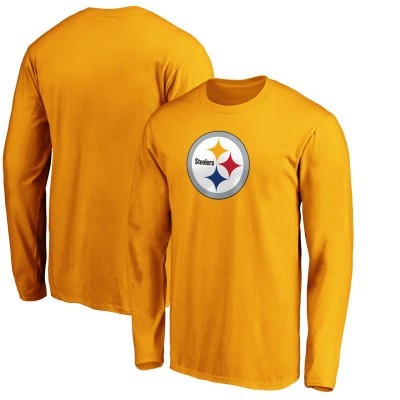 Pittsburgh Steelers Fanatics Gold Primary Logo Long Sleeve T-Shirt