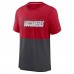 Футболка Tampa Bay Buccaneers Nike Fan Gear Colorblock Tri-Blend - Red/Pewter
