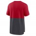Футболка Tampa Bay Buccaneers Nike Fan Gear Colorblock Tri-Blend - Red/Pewter