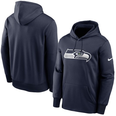 Толстовка с капюшоном Seattle Seahawks Nike Fan Gear Primary Logo Therma Performance - College Navy