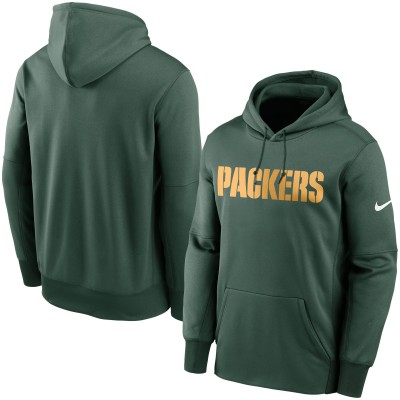 Толстовка Green Bay Packers Nike Green Fan Gear Wordmark Performance