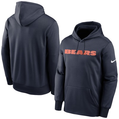 Толстовка Chicago Bears Nike Fan Gear Wordmark Performance - Navy