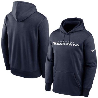 Толстовка Seattle Seahawks Nike Fan Gear Wordmark Performance - College Navy