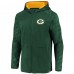 Толстовка на молнии Green Bay Packers Fanatics Green Iconic Embossed Defender