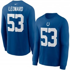 Футболка с длинным рукавом Shaquille Leonard Indianapolis Colts Nike Player - Royal