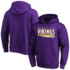 Mens Purple Minnesota Vikings Staggered Stripe Pullover Hoodie