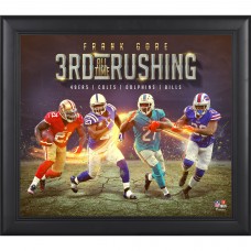 Buffalo Bills Frank Gore Fanatics Authentic Framed 15 x 17 3rd Most Career Rushing Yards All Time Collage