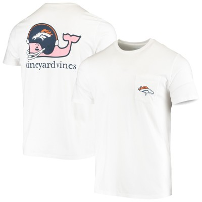 Футболка Denver Broncos Vineyard Vines Team Whale Helmet - White