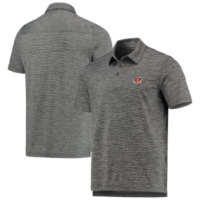 Cincinnati Bengals Vineyard Vines Destin Stripe Sankaty Polo - Charcoal - оригинальная атрибутика Цинциннати Бенгалс