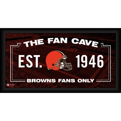 Cleveland Browns Fanatics Authentic Framed 10 x 20 Fan Cave Collage