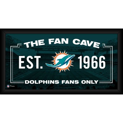 Miami Dolphins Fanatics Authentic Framed 10 x 20 Fan Cave Collage