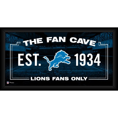 Detroit Lions Fanatics Authentic Framed 10 x 20 Fan Cave Collage