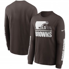 Футболка с длинным рукавом Cleveland Browns Nike Brown Split Local