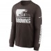 Футболка с длинным рукавом Cleveland Browns Nike Brown Split Local