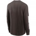 Футболка с длинным рукавом Cleveland Browns Nike Brown Split Local