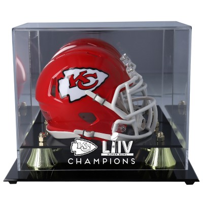 Kansas City Chiefs Fanatics Authentic Super Bowl LIV Champions Golden Classic Mini Helmet Logo Display Case