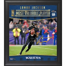 Baltimore Ravens Lamar Jackson Fanatics Authentic Framed 15 x 17 2019 NFL Most Valuable Player Collage - Facsimile Signature