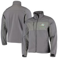 Miami Dolphins Dunbrooke Graphite Circle Zephyr Softshell Full-Zip Jacket