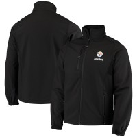 Pittsburgh Steelers Dunbrooke Black Circle Softshell Fleece Full-Zip Jacket