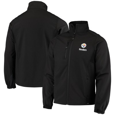 Pittsburgh Steelers Dunbrooke Black Circle Softshell Fleece Full-Zip Jacket