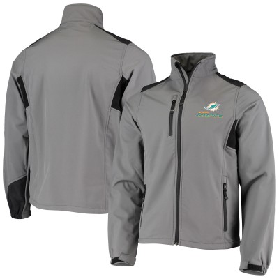 Кофта на молнии Miami Dolphins Dunbrooke Circle Softshell Fleece - Charcoal