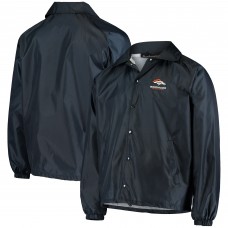 Denver Broncos Coaches Classic Raglan Full-Snap Windbreaker Jacket - Navy