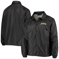 Jacksonville Jaguars Black Coaches Classic Raglan Full-Snap Windbreaker Jacket