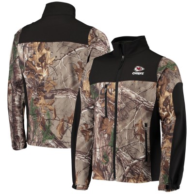 Kansas City Chiefs Dunbrooke Circle Hunter Softshell Full-Zip Jacket - Realtree Camo/Black - оригинальная атрибутика Канзас-Сити Чифс