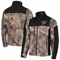 Куртка легкая на молнии Atlanta Falcons Dunbrooke Circle Hunter Softshell - Realtree Camo/Black